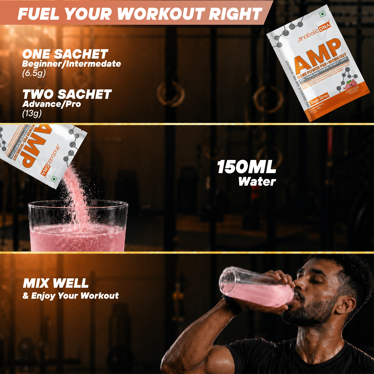 AnabolicDNA AMP Core Pre-Workout Single Serve